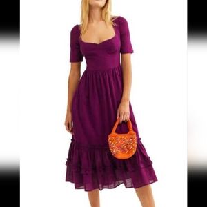 FREE PEOPLE Purple Dress SMALL